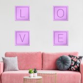 LIEBE (oder IHRE Initialen) Bilderwand Sets (Wohnzimmer)