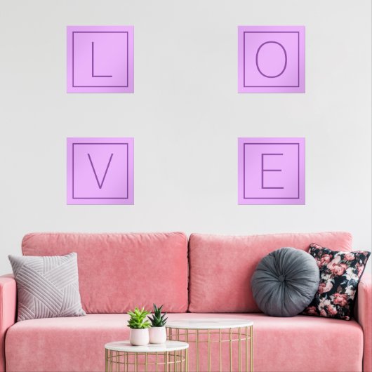 LIEBE (oder IHRE Initialen) Bilderwand Sets (Wohnzimmer)