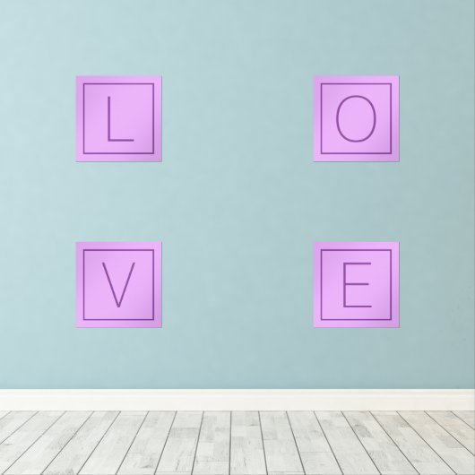 LIEBE (oder IHRE Initialen) Bilderwand Sets (Holzboden)