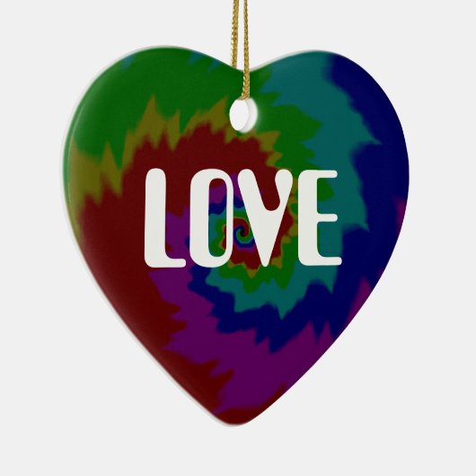 LIEBE oder PEACE Keramik Ornament (Rechts)