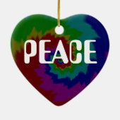 LIEBE oder PEACE Keramik Ornament (Hinten)