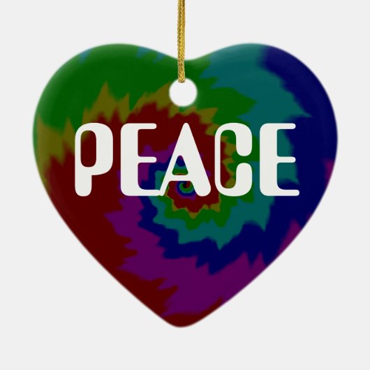 LIEBE oder PEACE Keramik Ornament (Hinten)
