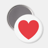 Liebe oder Valentinstag des roten Herzens Magnet (Vorderseite/Rückseite)