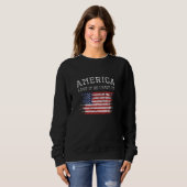 Liebe oder Verlass Amerika Patriot 4. Juli 20 Sweatshirt (Vorne ganz)