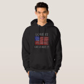 Liebe oder verlass der USA-Flagge Hoodie (Vorne ganz)