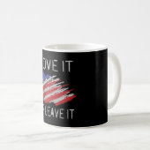 Liebe oder verlass der USA-Flagge Kaffeetasse (VorderseiteRechts)