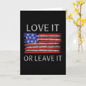 Liebe oder verlass der USA-Flagge Karte (Gelbe Blume)