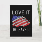 Liebe oder verlass der USA-Flagge Karte (Vorderseite)