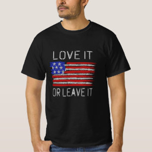 Liebe oder verlass der USA-Flagge T-Shirt