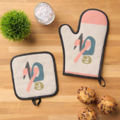 Liebe Ofenhandschuh & Topflappen-Set (Oben Unten)