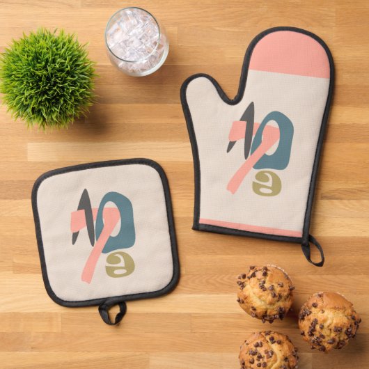 Liebe Ofenhandschuh & Topflappen-Set (Oben Unten)