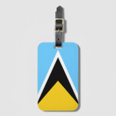 Liebe Oh Liebe | Saint Lucia Flag Anthem Blauer Te Gepäckanhänger (Vorderseite Vertikal)
