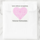 Liebe ohne Ausnahmen Herzblatt mit 6 Aufklebern Quadratischer Aufkleber (Tasche)