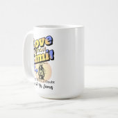 Liebe ohne Begrenzung - Psalm 91:4 Kaffeetasse (Vorderseite Links)