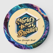 "Liebe ohne Grenzen" Große Wanduhr (Vorderseite)