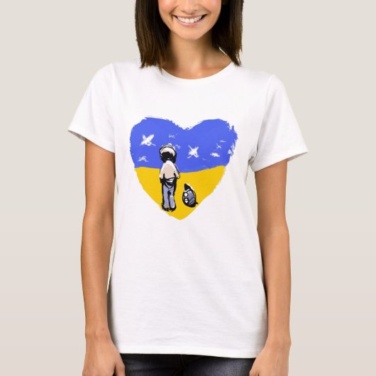 Liebe ohne Krieg Ukraine T - Shirt wählen (Vorderseite)