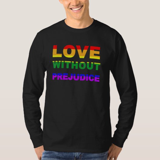 Liebe ohne Vorurteil Flaggen Gay Pride Monat R T-Shirt (Vorderseite)