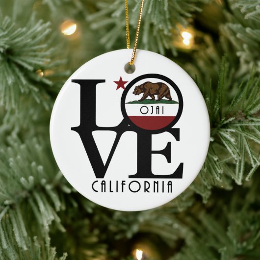 LIEBE Ojai Kalifornien Keramik Ornament (Baum)