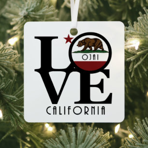 LIEBE Ojai Kalifornien Ornament Aus Metall