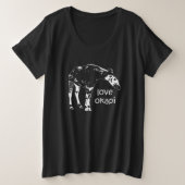 Liebe Okapi Große Größe T-Shirt (Design vorne)