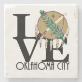 LIEBE Oklahoma City Steinuntersetzer (Vorderseite)