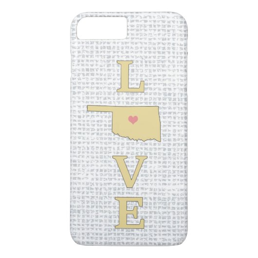 LIEBE Oklahoma Staat Karte Bewegliches Herz Case-Mate iPhone Hülle (Rückseite)