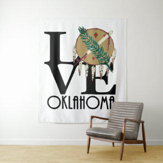 LIEBE Oklahoma Wandteppich