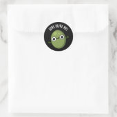 Liebe Olive Me Funny Food Puff Dark BG Runder Aufkleber (Tasche)