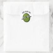 Liebe Olive Me Funny Food Puff Runder Aufkleber (Tasche)