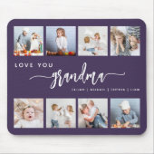 Liebe Oma 8 Foto-Collage Lila Mousepad (Vorne)