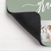 Liebe Oma 8 Foto-Collage Salbeigrün Mousepad (Ecke)