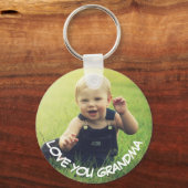 Liebe, Oma, Baby Picture Foto Schlüsselanhänger (Vorderseite)