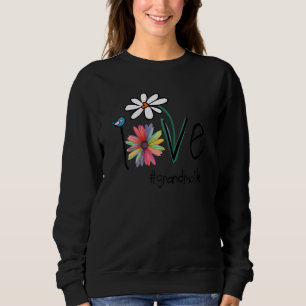 Liebe Oma Blume Kunst, Dichtung und Musik Sweatshirt