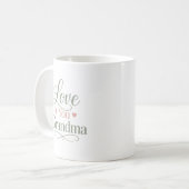 Liebe Oma Elegantes Geschenk Kaffeetasse (Vorderseite Links)