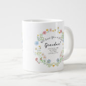 Liebe Oma Floral Wildblume mit Namen Jumbo-Tasse (Vorderseite Rechts)