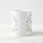 Liebe Oma Floral Wildblume mit Namen Jumbo-Tasse (Vorderseite)