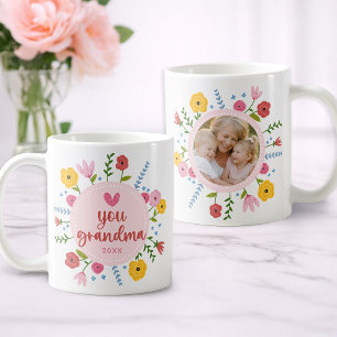 Liebe Oma Foto Blumen-Tasse Geschenk Kaffeetasse