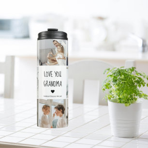Liebe Oma Foto-Collage Thermosbecher