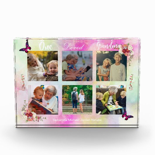 Liebe Oma Fotocollage Display Block (Vorderseite)