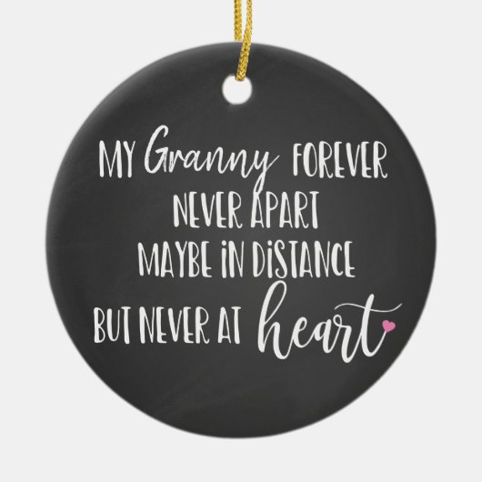 Liebe Oma für immer nie auseinanderbrechen Ferne Keramik Ornament (Vorne)