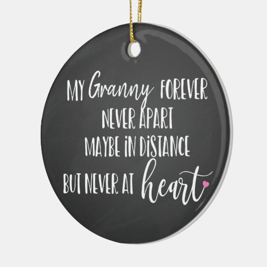 Liebe Oma für immer nie auseinanderbrechen Ferne Keramik Ornament (Links)