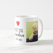 Liebe Oma Geschenk Foto Collage Text Kaffeetasse (VorderseiteRechts)