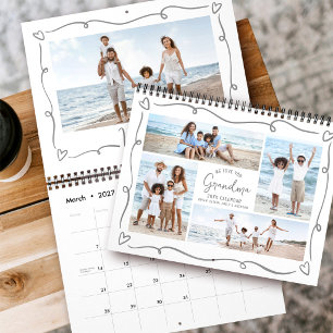 Liebe Oma Handgezeichnete Kritzeleien Fotocollage Kalender