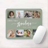 Liebe Oma, Hellgrünes Foto-Kollage-Mauspad Mousepad (Mit Mouse)