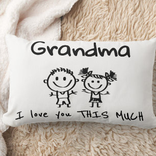 Liebe Oma Kinderkunst Personal Geschenk Lendenkissen