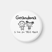 Liebe Oma Kinderkunst Personal Geschenk Magnet (Vorne)