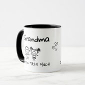 Liebe Oma Kinderkunst Personal Geschenk Tasse (Vorderseite Links)