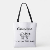 Liebe Oma Kinderkunst Personalisiertes Geschenk Tasche (Rückseite)