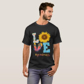 LIEBE Oma Life Flip Flops Hippie Sonnenblume Summe T-Shirt (Vorne ganz)