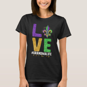 Liebe Oma Life Mardi Gras Großmalife Fleur Lis T-Shirt